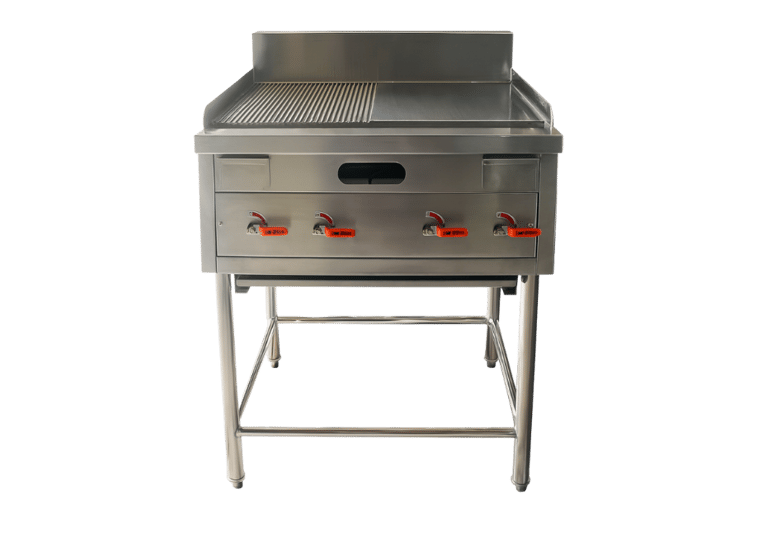Griddle Ribbed + Flat เตาย่างหน้าเรียบ+ร่อง สแตนเลส Made to Order