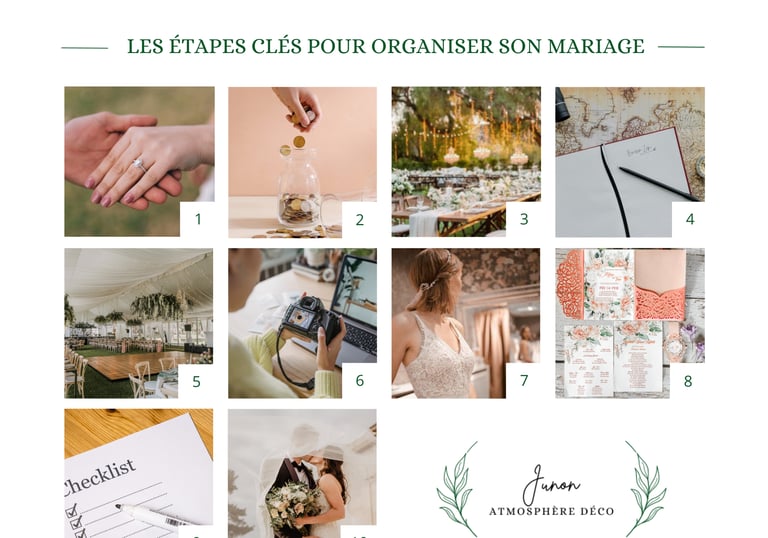 les étapes clés de l'organisation d'un mariage