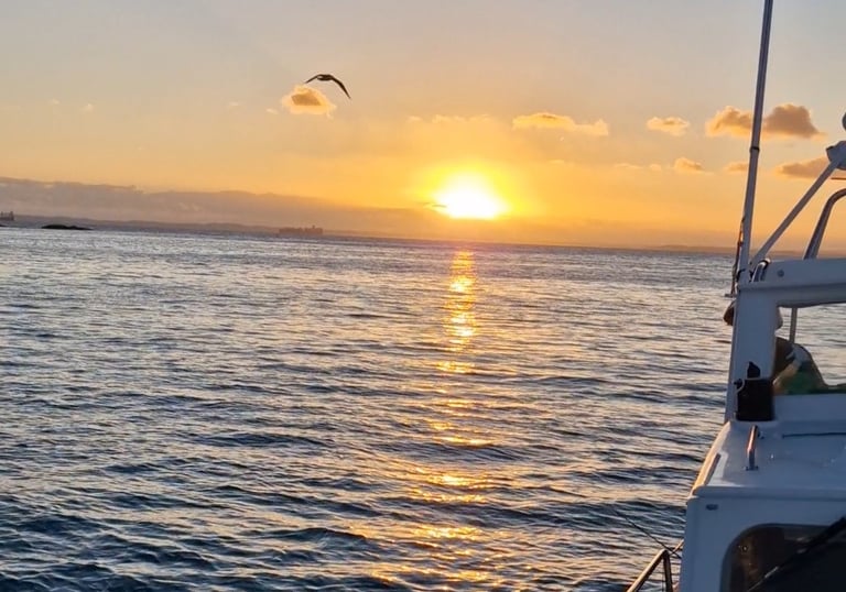 With stunning sunsets on Riko Boat Charters