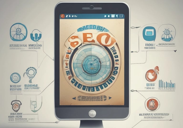 A sleek black and white website homepage displayed on a modern smartphone.