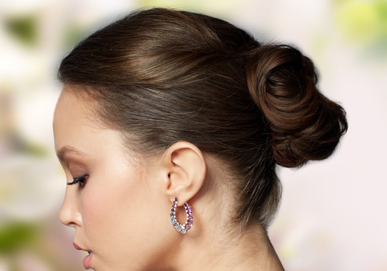 Elegant updo hairstyle for wedding - Special event hair styling Brookfield IL