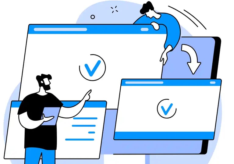 Illustration of a local SEO consultant planning strategy