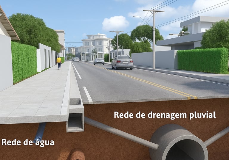 rede de aguas pluviais