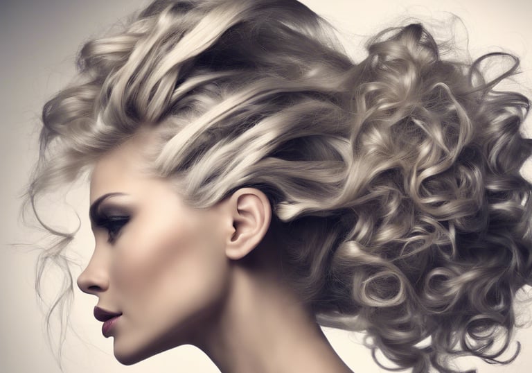 a beautiful woman with a curly hair and a curly hair style