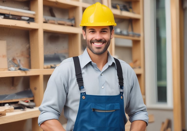 A professional image showing construction workers collaborating on a project.