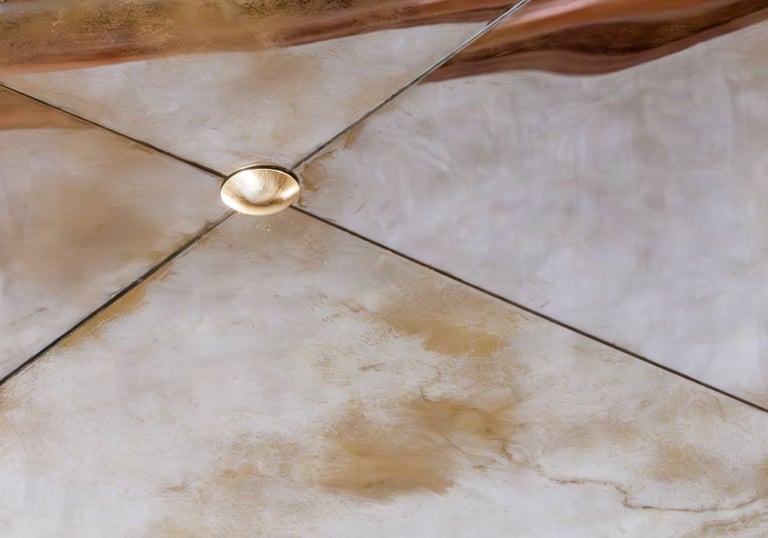 Lustra postarzane z mosiężnymi guzikami