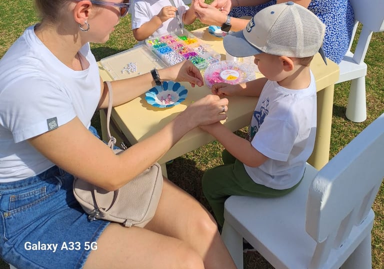 arts and crafts, slime making, pot painging, ceramic painting