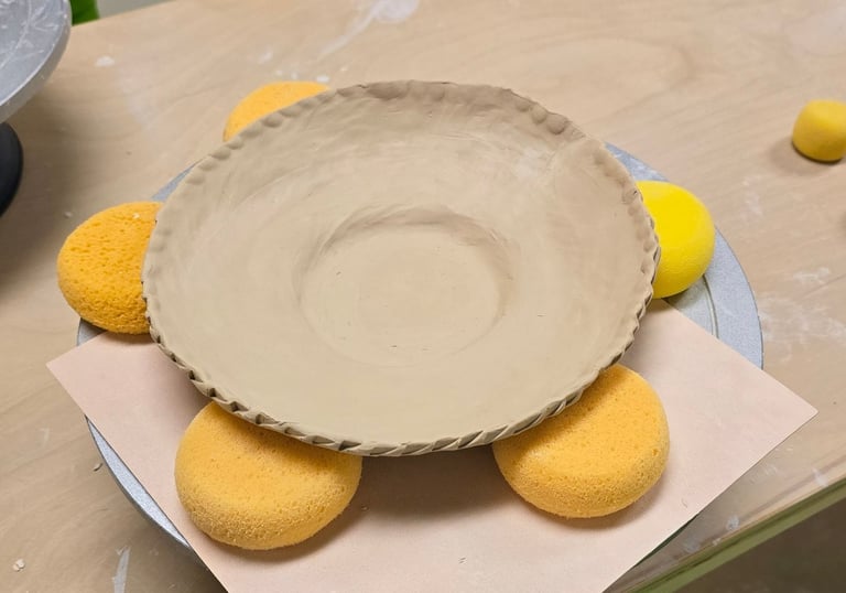 A pasta bowl made in a bowl making workshop