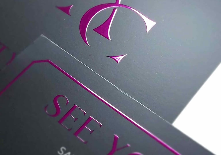 Short-run personalised and foil finishing prints by Sketches Agency London