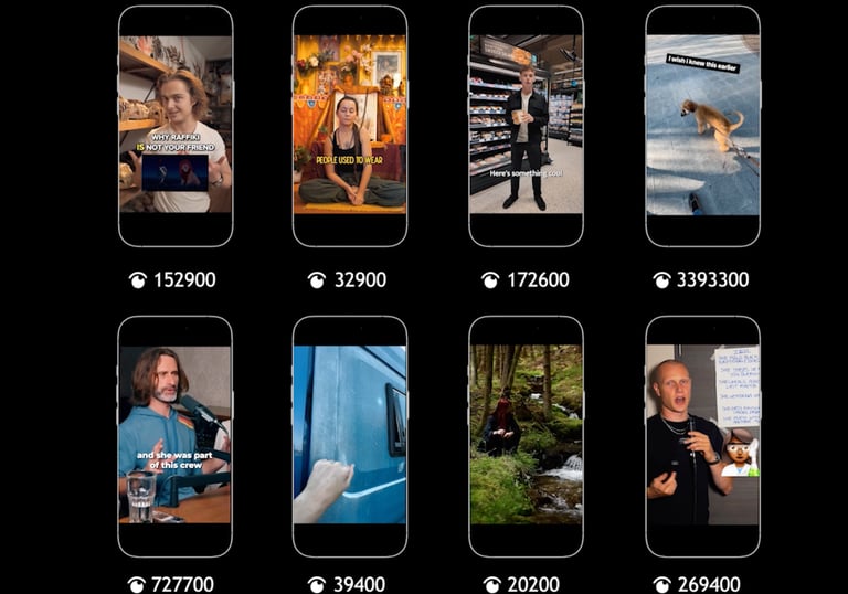 an example of social media content that went viral displayed on iphones