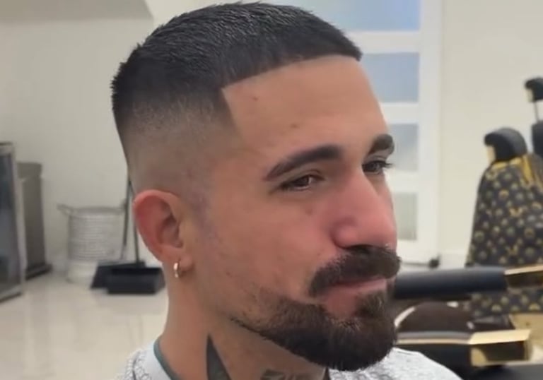 Precision zero fade and sharp beard lineup at Unlimited Barbershop in Etobicoke.