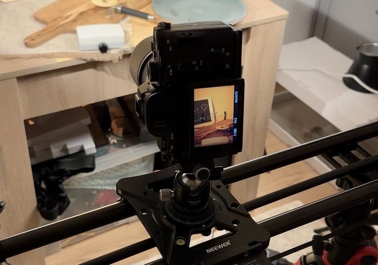 un appareil photo dans un studio de tournage