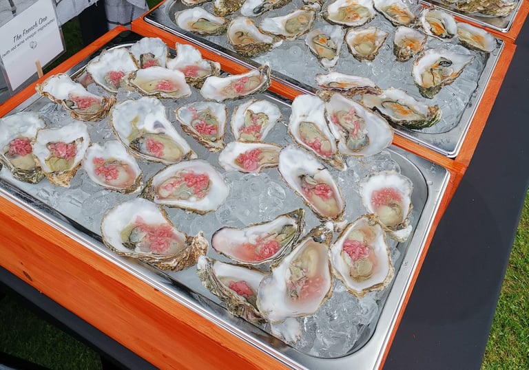 Dressed oysters on our mobile oyster bar