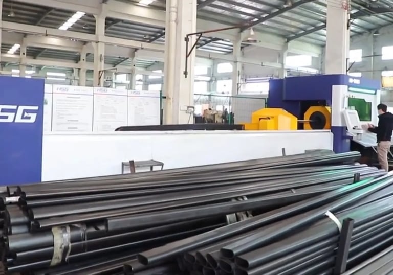 Raw steel materials prepared for strength equipment manufacturing