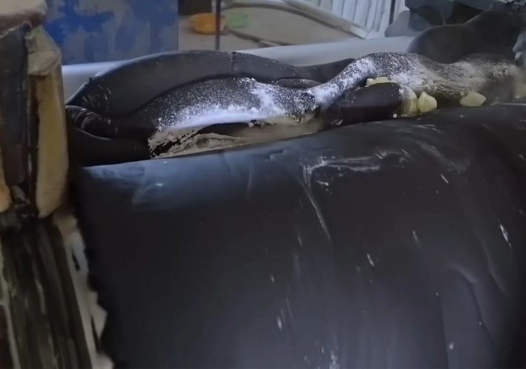 Odor control additives blended into rubber compounds during manufacturing