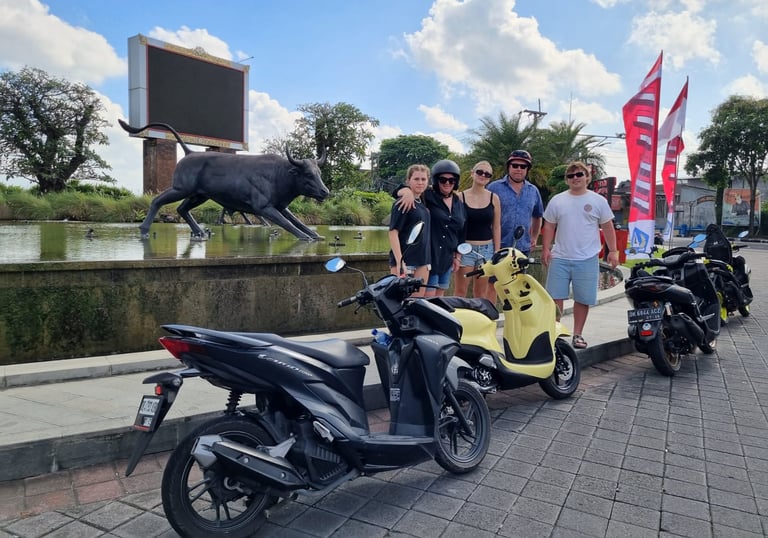 explore Bali on a scooter