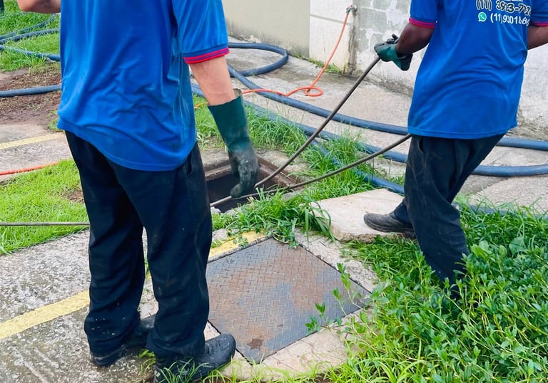 desentupimento de rede de esgoto