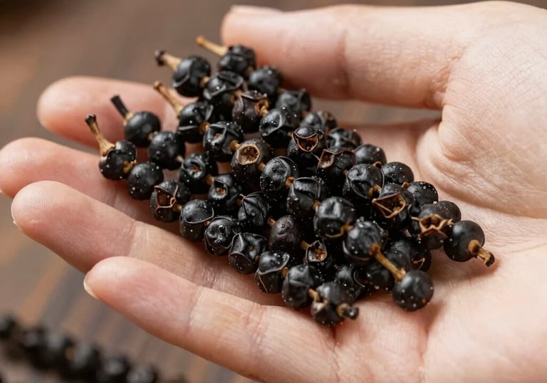 A customer happily unpacking a Sattvik Spices delivery box at home.