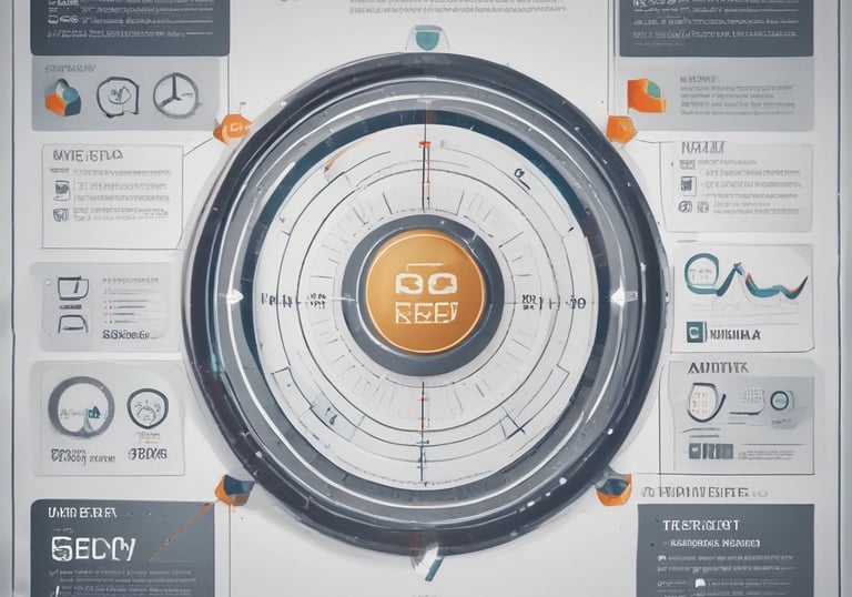 A friendly team discussing digital marketing strategies in a modern office.