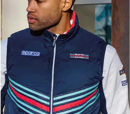 Man wearing Sparco casual wear vest 