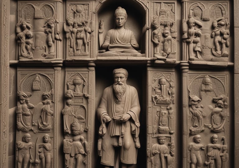 A vibrant search bar with a magnifying glass icon on a colorful background.