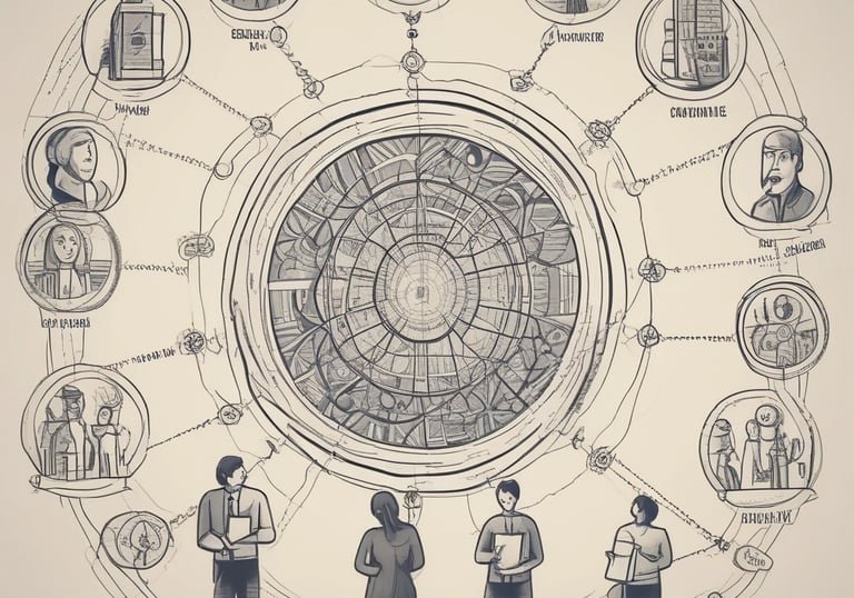 Colorful map highlighting regions linked to various last names.