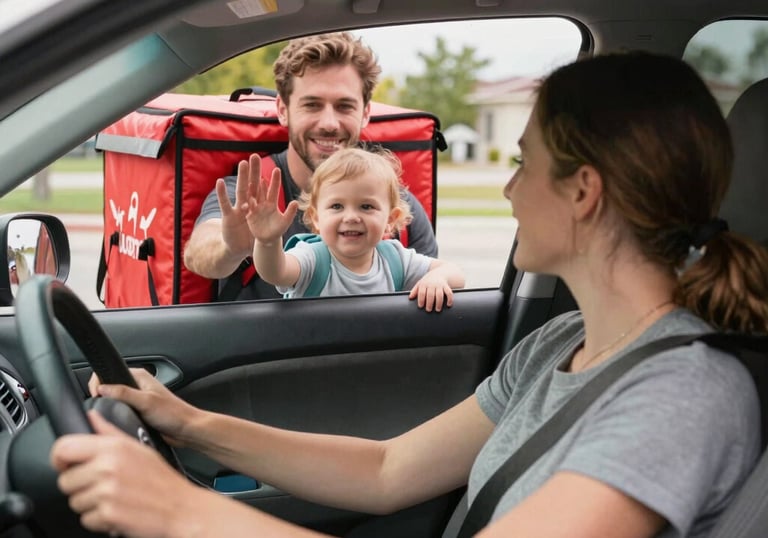 A family loading luggage into a spacious FamiliaDrive SUV, ready for a weekend adventure filled with smiles and togetherness.