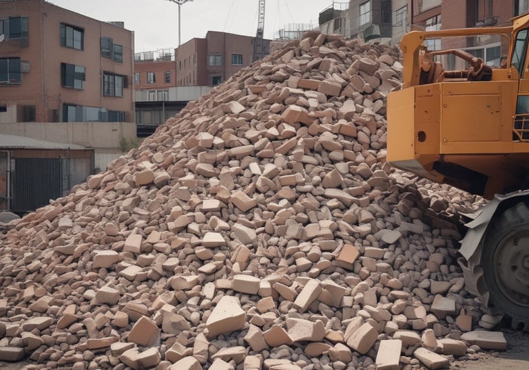 A clean waste disposal truck collecting non-hazardous materials.