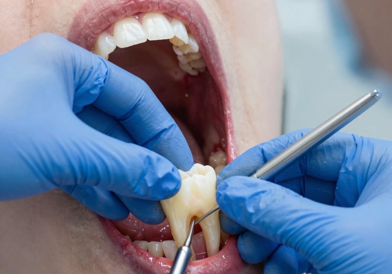Close-up of sparkling white teeth reflecting light, symbolizing successful whitening treatment.