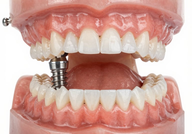 A patient smiling brightly after a teeth whitening session in a cozy dental room.