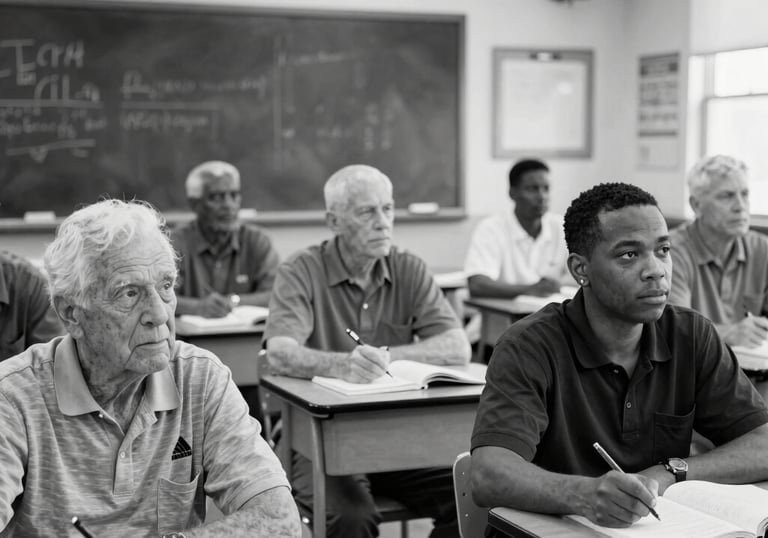 Musicians and community members sharing a moment of connection during a conflict resolution event.