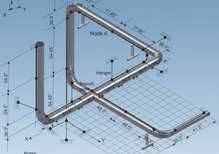 Pipeline Layout Design, Line Isometric Drawing, Pipe Routing, Fluid Flow Hydraulic Modelling