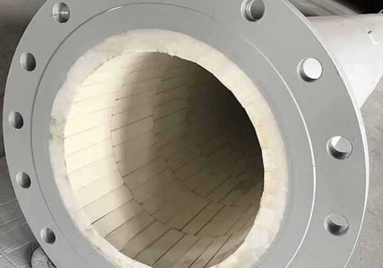 Silicon Carbide Lined Spools, Alumina tiled Spool Supplier - Straights, Elbows, Reducers, Tees