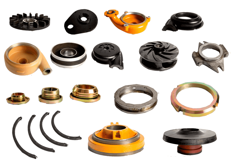 OEM Pump Parts and Liner - Volute, Throat bush, Cover Liner, Impeller - Ceramic, Rubber, Alloy Steel