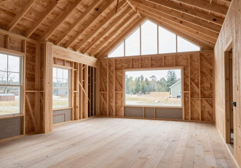Team members efficiently cleaning a construction site with equipment and tools.