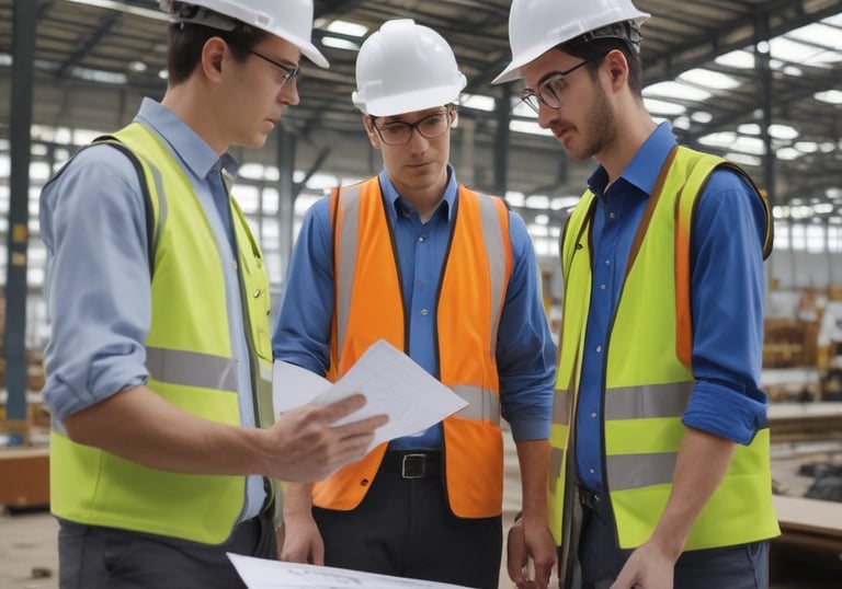 A designer discussing cabinetry plans with a homeowner in a bright, modern kitchen.