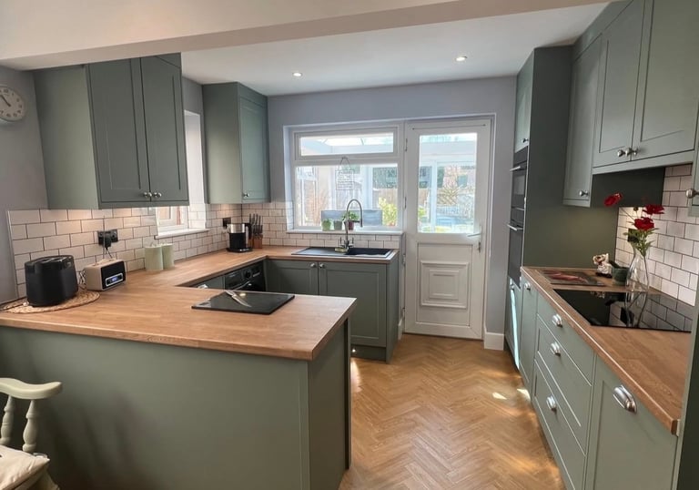 Kitchen upgrade remodel modern classic insurance claim fire flood upfit makeover restoration greensboro