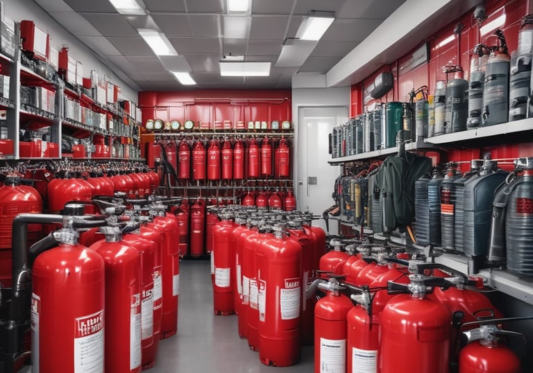 Air conditioning units being installed in a modern office space.