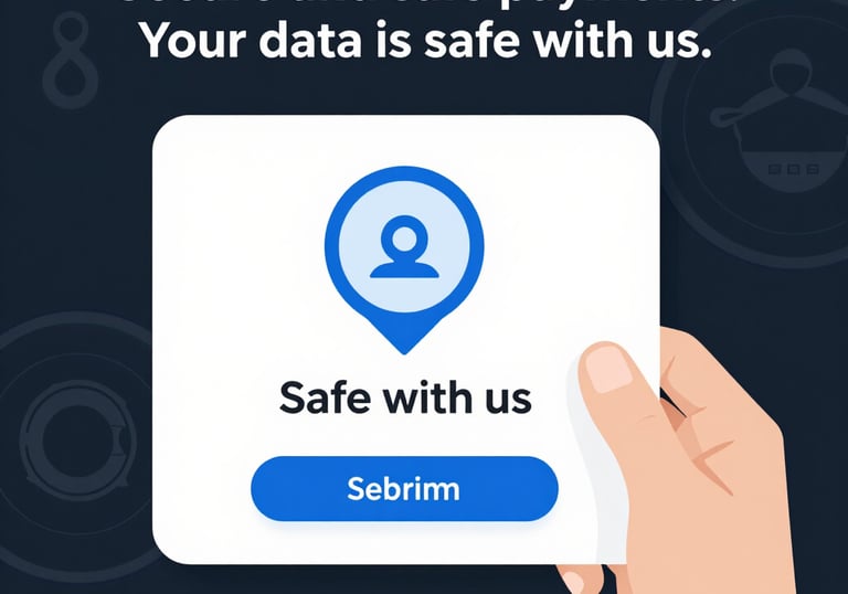 A smiling customer returning a product at a vibrant store counter with friendly staff.