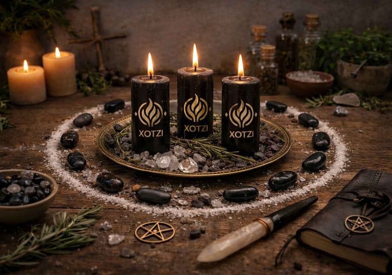 xotzi ritual velas negras
