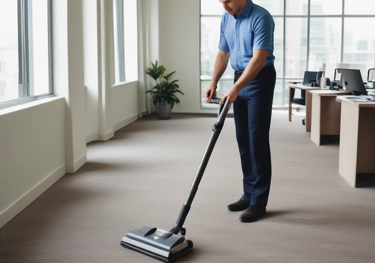 Before and after images of a cleaned space.