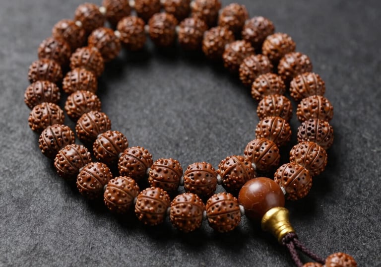 An elegant setup of a pandit performing a detailed puja with sacred items around.