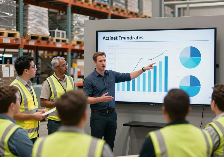 A vibrant factory floor where AI technology supports streamlined operations.