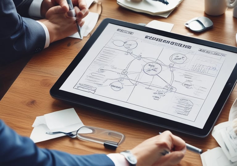 Elegant cultural motif blending Sanskrit script with modern corporate visuals.