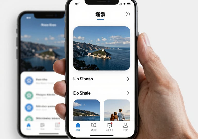 A developer sketching app wireframes on a digital tablet in a cozy workspace.