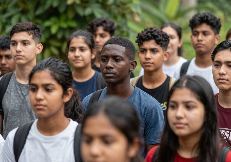 Children playing football together on a sunny field, smiling and joyful.