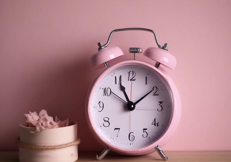 A sunlit bedside table adorned with fresh roses, scented candles, and delicate blush-toned ceramics.