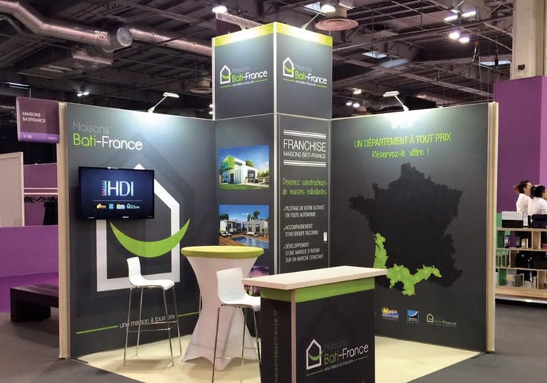 Stand parapluie pour salon évènement en France - Ciblexpo