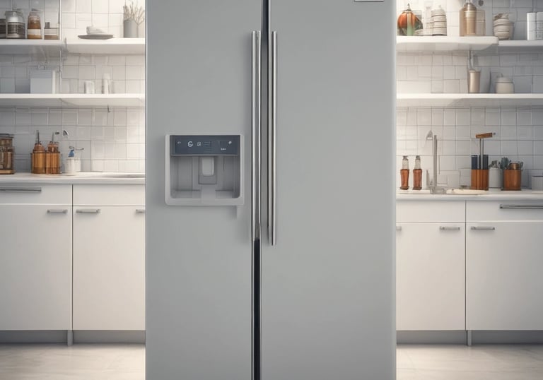 Close-up image of a technician fixing a modern stove in a bright kitchen.