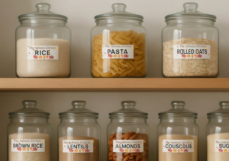 autumn kitchen pantry labels